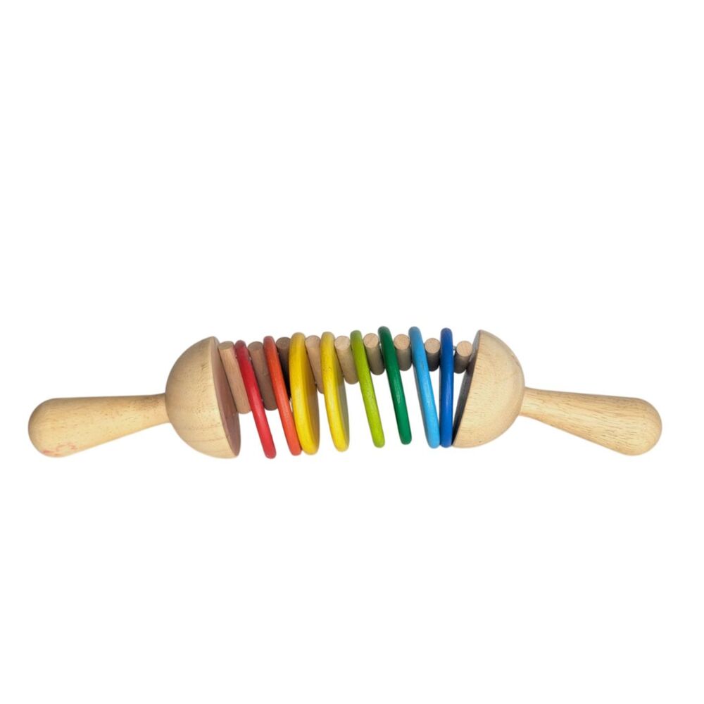 PlanToys Clatter Sensory Toy 18M+ Wooden Percussion Musical Instrument Colorful